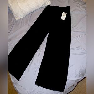 Zara “the Marin Straight” pure black slim fit, relaxed leg, high rise pants
